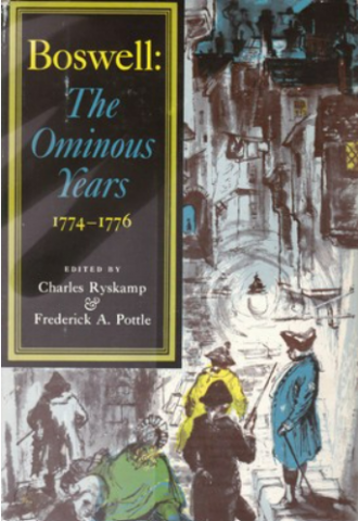 Cover of Boswell: The Ominous Years, edited by Charles Ryskamp and Frederick A. Pottle